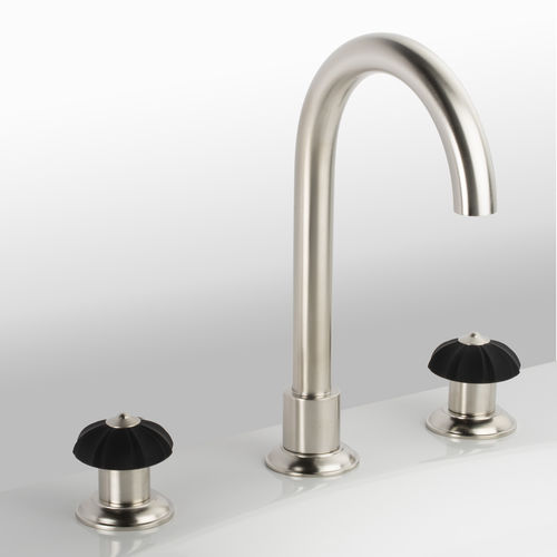 Miscelatore doppio comando per lavabo - C35-1301 &Eacute;L&Eacute;GANCE - Cristal&Bronze - da appoggio / in ottone / in nichel