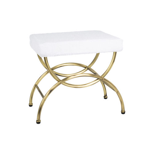 Sgabello contemporaneo - FS01-6135 - Cristal&Bronze - in tessuto / con supporto in ottone / imbottito