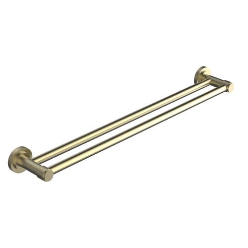 Portasalviette a 2 barre - C23-509 C&Eacute;LESTE - Cristal&Bronze - da parete / in ottone