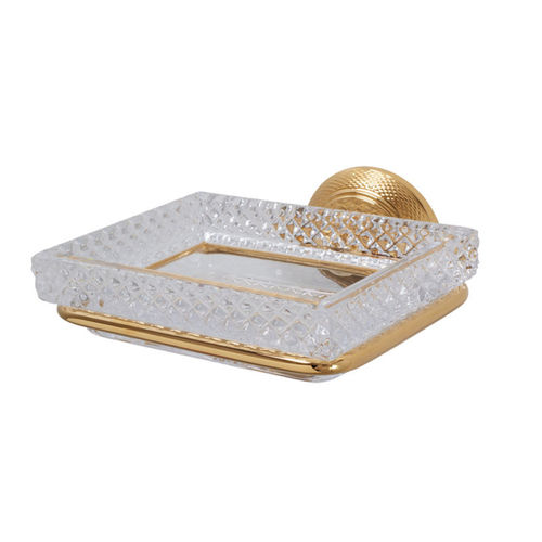 Portasapone da parete - C43-516 &Eacute;L&Eacute;GANCE CLASSIQUE - Cristal&Bronze - in ottone / in cristallo