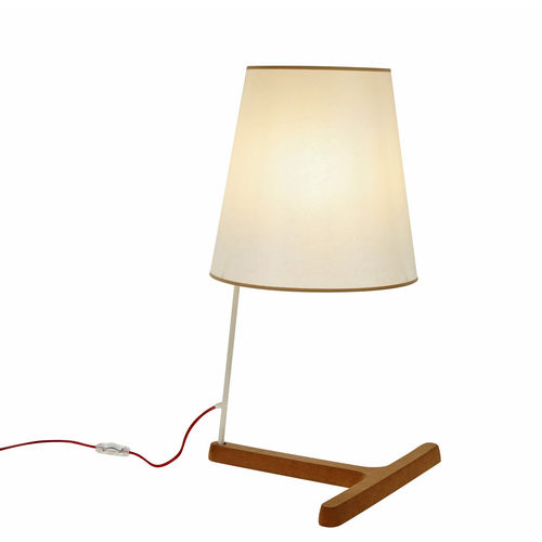 Lampada da tavolo - CORK T-HIGH - FORESTIER - in tessuto / in legno / contemporanea