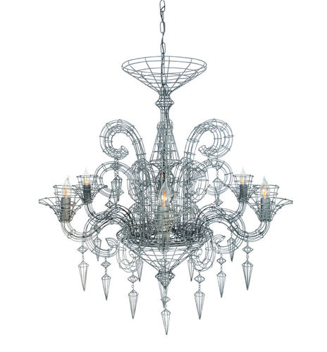 Lampadario in stile - GLORIA - FORESTIER - in metallo / a candelabro / fluorescente compatto