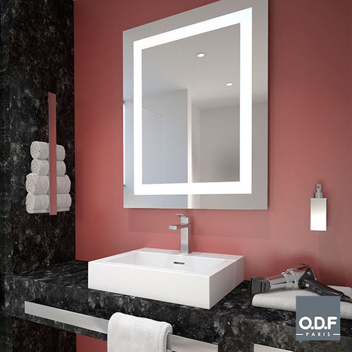 Specchio da bagno a muro - 7135 01 01 - ODF Paris - per hotel / contemporaneo / rettangolare
