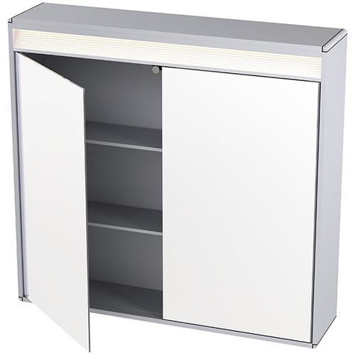 Mobile pensile per bagno con specchio con illuminazione integrata - 8523 11 - ODF Paris - contemporanea / in alluminio / in vetro