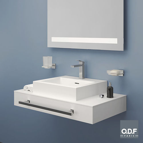 Piano lavabo in Fenix NTM - 2P090 A0 - ODF Paris - ad uso professionale / su misura / con portasalviette integrato