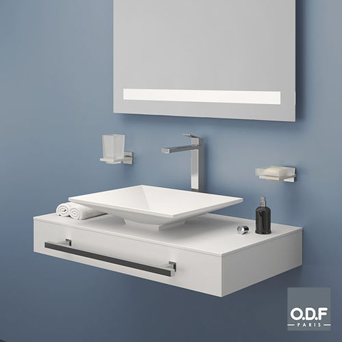 Piano lavabo in Fenix NTM - 4P090 A0 - ODF Paris - ad uso professionale / su misura / con portasalviette integrato