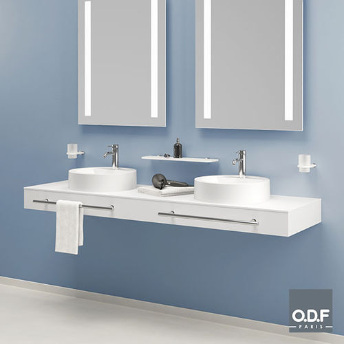Piano lavabo doppio - 1P180 A0 - ODF Paris - in Fenix NTM / ad uso professionale / su misura