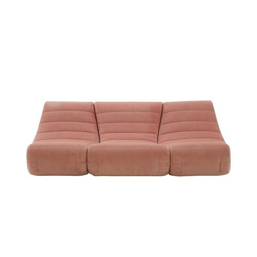 Divano contemporaneo - SAPARELLA - CINNA - in tessuto / rosa / 3 posti