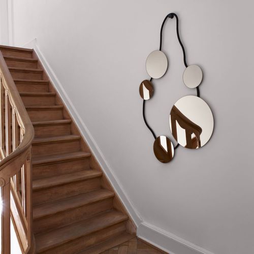 Specchio a muro - JEWELLERY_01 - CINNA - contemporaneo / rotondo / in acciaio