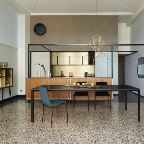 Tavolo contemporaneo - ALLUNGAMI  - CINNA - in rovere / in noce / con supporto in metallo