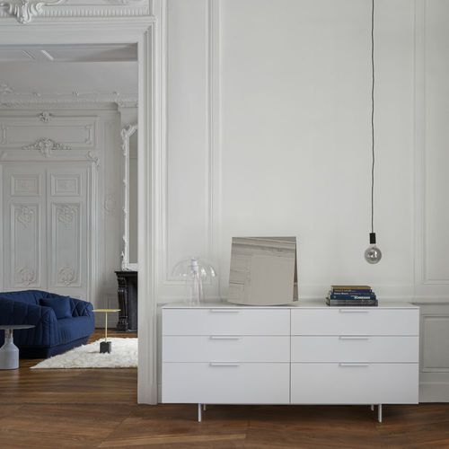 Consolle contemporanea - EVERYWHERE c2 - CINNA - in legno / con supporto in metallo / rettangolare