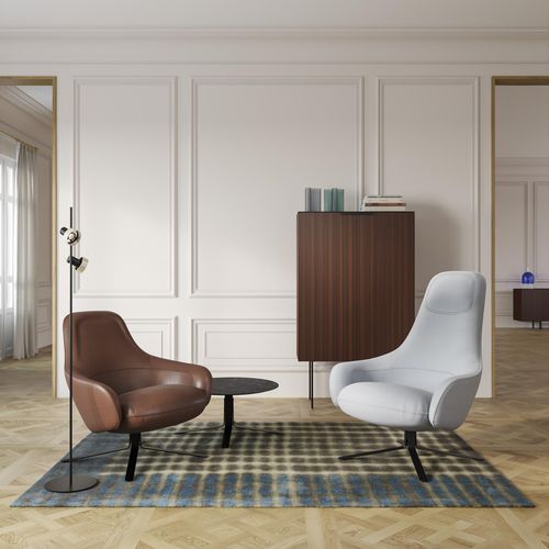 Poltrona contemporanea - MOA - CINNA - in tessuto / in pelle / in espanso