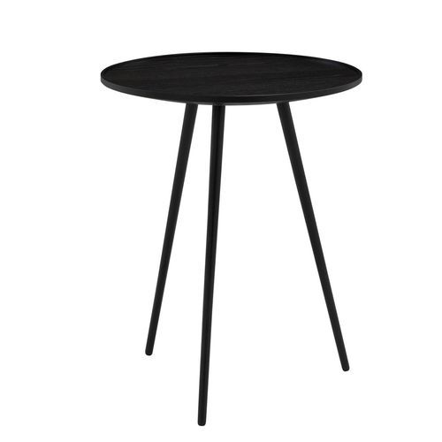 Tavolo d'appoggio design - LINDEN - CINNA - in frassino / con supporto in frassino / rotondo