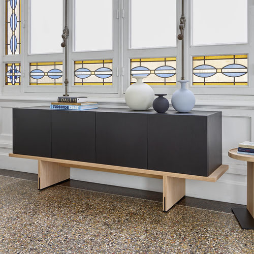 Credenza contemporanea - KARUMA - CINNA - in legno / in acciaio / con ante battenti
