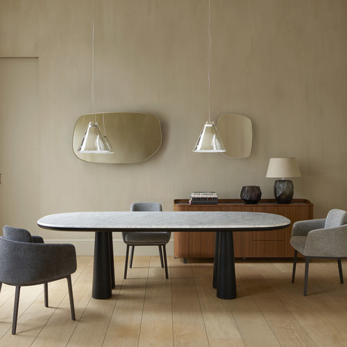 Tavolo contemporaneo - HASHIRA  - CINNA - in legno / in legno / in marmo