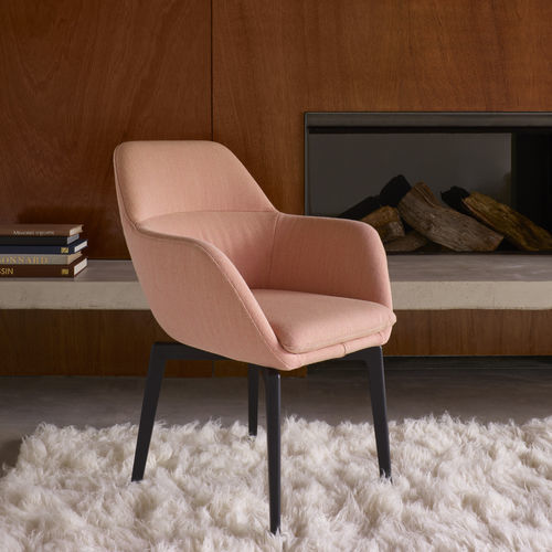 Sedia contemporanea - AMEDEE - CINNA - da interno / in tessuto / con supporto in faggio