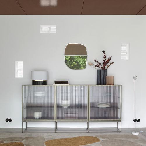 Credenza contemporanea - CANALETTO - CINNA - in legno / in metallo / in vetro