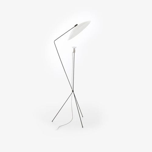 Lampada da terra - SOLVEIG - CINNA - in acciaio / in nichel / in acciaio laccato