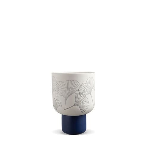 Vaso contemporaneo - GINKO - ROCHE BOBOIS - in maiolica / fatto a mano / bianco