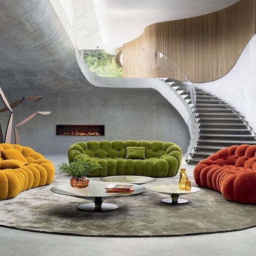 Tavolino basso contemporaneo - OVNI UP - ROCHE BOBOIS - in vetro temprato / in alluminio / con supporto in acciaio