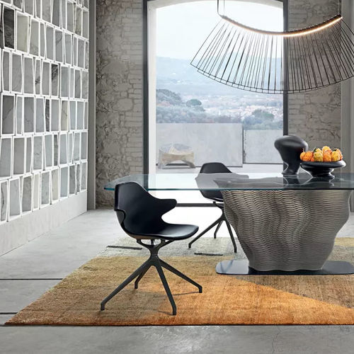 Sedia da ufficio contemporanea - CHISTERA - ROCHE BOBOIS - da interno / in alluminio / in alluminio