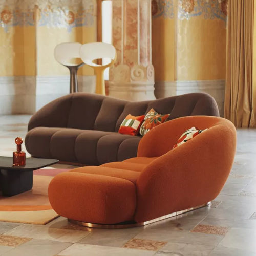 Divano contemporaneo - ELEGIO - ROCHE BOBOIS - in tessuto / colore personalizzabile / in legno compensato