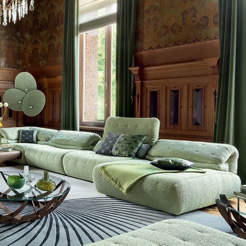 Divano modulare - LAGUNE - ROCHE BOBOIS - contemporaneo / in tessuto / in schiuma di poliuretano