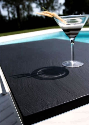 Tavolo da pranzo contemporaneo - ITALIAN SLATE - Ardesia Mangini A & D snc - in ardesia / rettangolare / per hotel