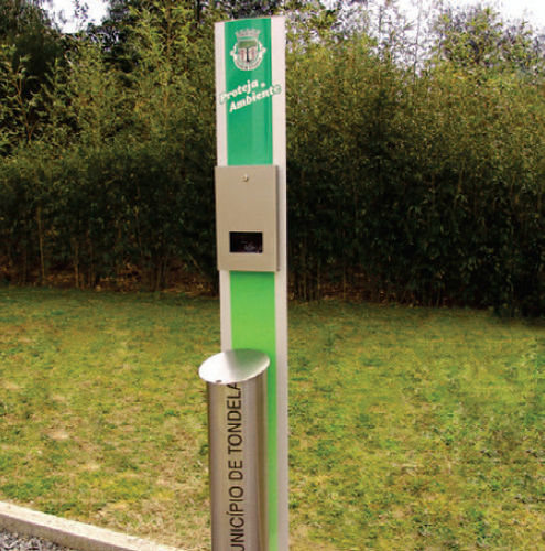 Portarifiuti canino - CANINO - EUROBOLLARD - in metallo / con distributore di sacchetti / contemporaneo