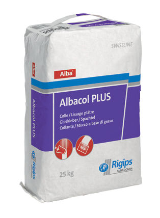 Malta collante - SWISSLINE : ALBA® ALBACOL PLUS - Saint Gobain Rigips