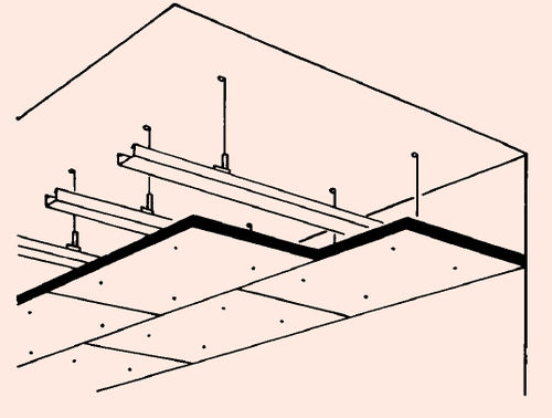 Controsoffitto in gesso - A 1.4101 - Saint Gobain Rigips - a quadrotte / acustico