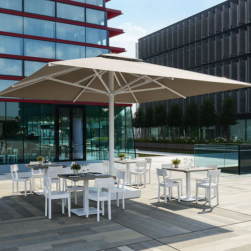 Ombrellone rotondo - ADONE EVO - Crema Outdoor S.r.l. - telescopico / in tessuto / in alluminio