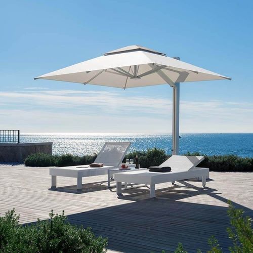 Ombrellone quadrato - DIOMEDE - Crema Outdoor S.r.l. - rotondo / a sbalzo / in tessuto