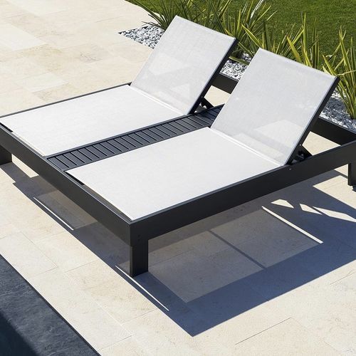 Lettino prendisole contemporaneo - GIANO - Crema Outdoor S.r.l. - in tessuto / in alluminio / da esterno