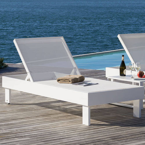Lettino prendisole contemporaneo - CASTORE - Crema Outdoor S.r.l. - in tessuto / in alluminio / da esterno