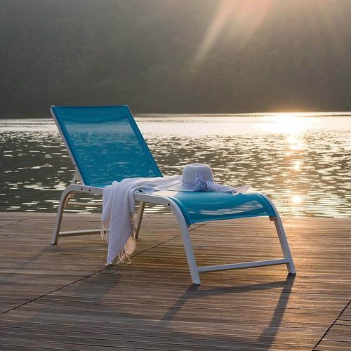 Lettino prendisole contemporaneo - ULISSE DESIGN - Crema Outdoor S.r.l. - in tessuto / in alluminio / in acciaio inossidabile