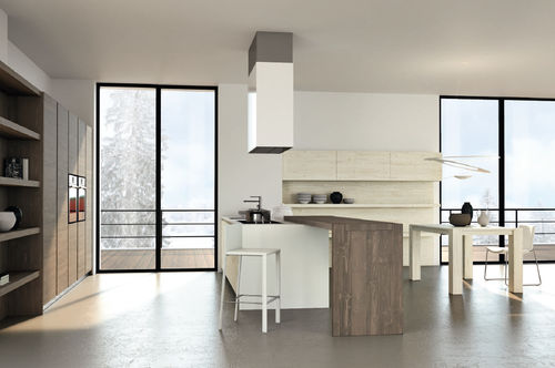 Cucina contemporanea - STEP - F.LLI MIRANDOLA SAS - in legno massiccio / impiallacciata in legno / in legno