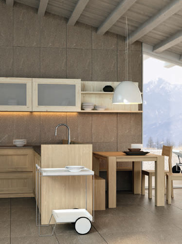 Cucina classica - CHARME GOLA - F.LLI MIRANDOLA SAS - in legno massiccio / in legno / con maniglia integrata