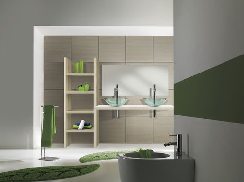 Mobile lavabo sospeso - WOOD AND THE CITY HOME - F.LLI MIRANDOLA SAS - in legno / contemporaneo