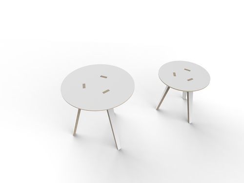 Tavolo d'appoggio contemporaneo - Tojo rund - Tojo - in MDF / in betulla / rotondo