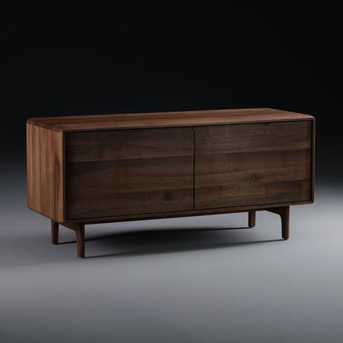 Credenza contemporanea - INVITO - Artisan Solid Wood Furniture - in noce / nera / gialla