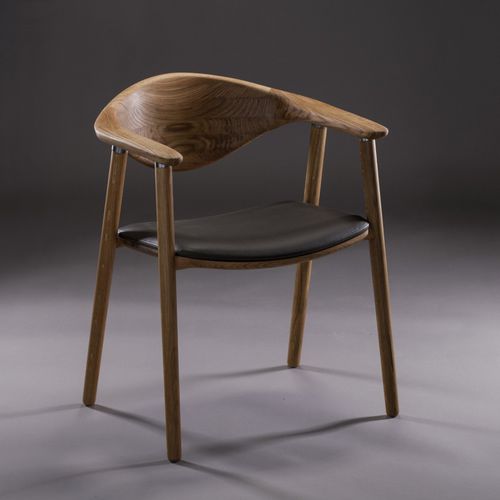Sedia contemporanea - NARU - Artisan Solid Wood Furniture - da interno / in pelle / in rovere
