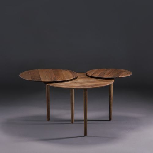 Tavolino basso contemporaneo - TRIPLE - Artisan Solid Wood Furniture - in rovere / in noce / in ciliegio