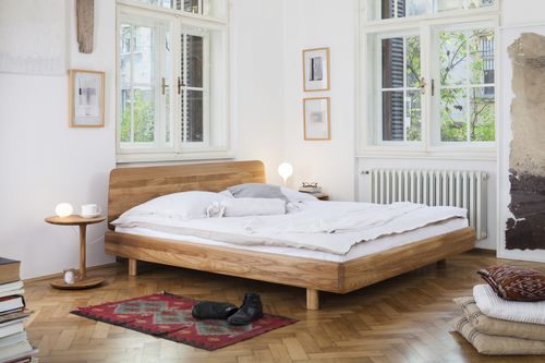 Letto matrimoniale - FIN - Artisan Solid Wood Furniture - contemporaneo / con testiera / in rovere