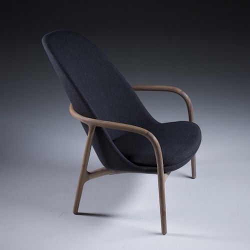 Poltrona contemporanea - NEVA - Artisan Solid Wood Furniture - in pelle / in tessuto / in rovere