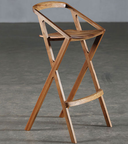 Sedia alta contemporanea - 7 - Artisan Solid Wood Furniture - da interno / in noce / in ciliegio