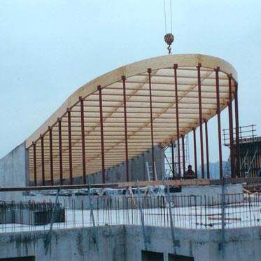 Ossatura per tetto in legno - PALAIS DE JUSTICE DE NIVELLES	 - Artbois SA - lamellare / curva / prefabbricata