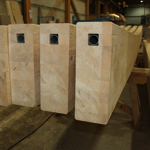 Trave prefabbricata - Artbois SA - in legno lamellare / a sezione rettangolare / ad arco