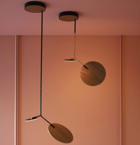 Lampada a sospensione - BALLON  - Tunto - in legno laccato / contemporanea / con cavo