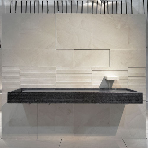 Lavabo sospeso - FUKUOKA - PIBA MARMI - in pietra naturale / rettangolare / contemporaneo